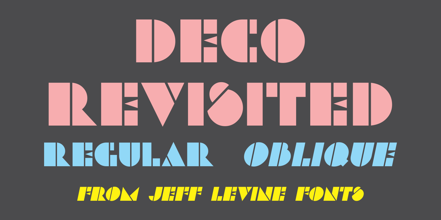 Beispiel einer Deco Revisited JNL-Schriftart